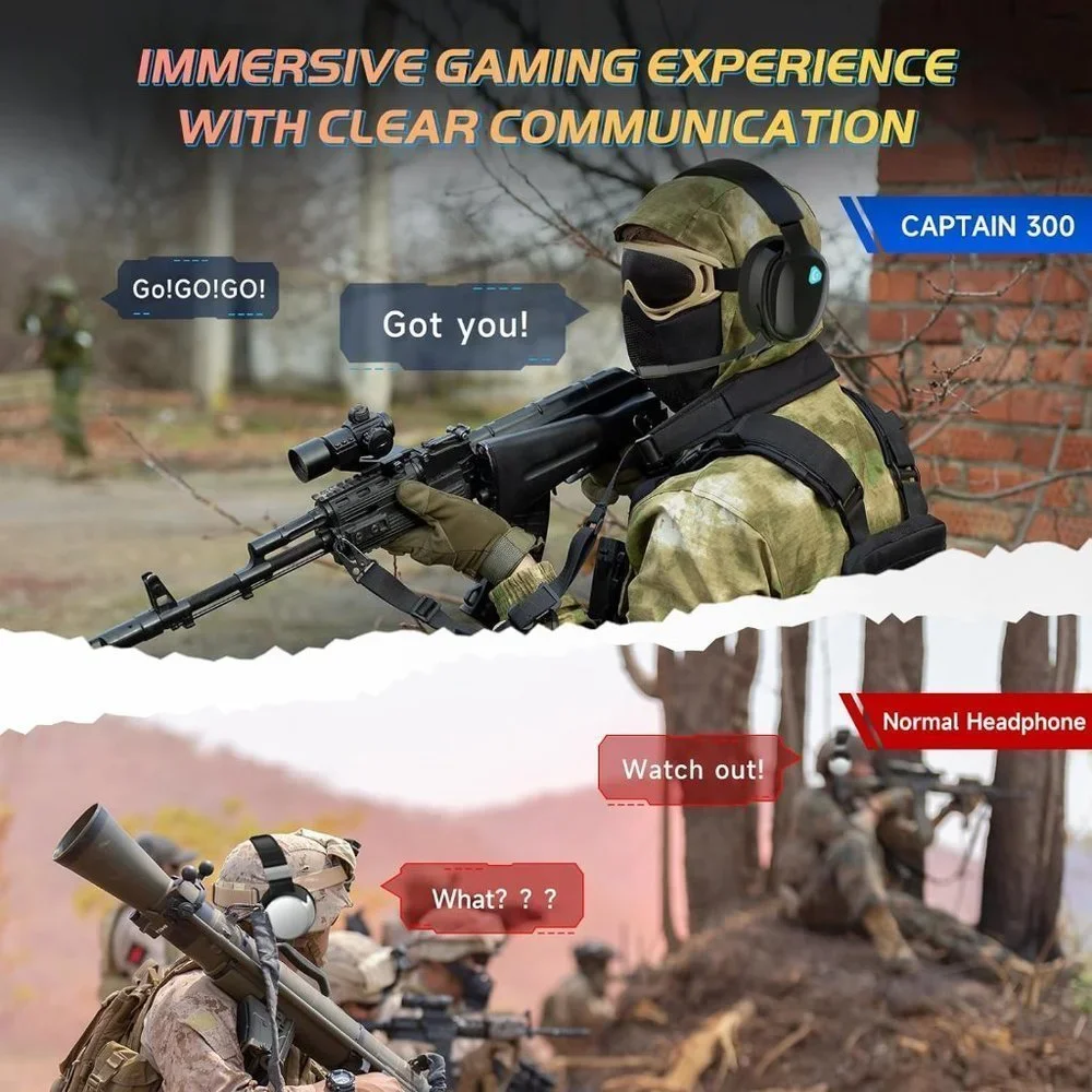 3.5mm Wireless Gaming Headset with Detachable Microphone for Gamer